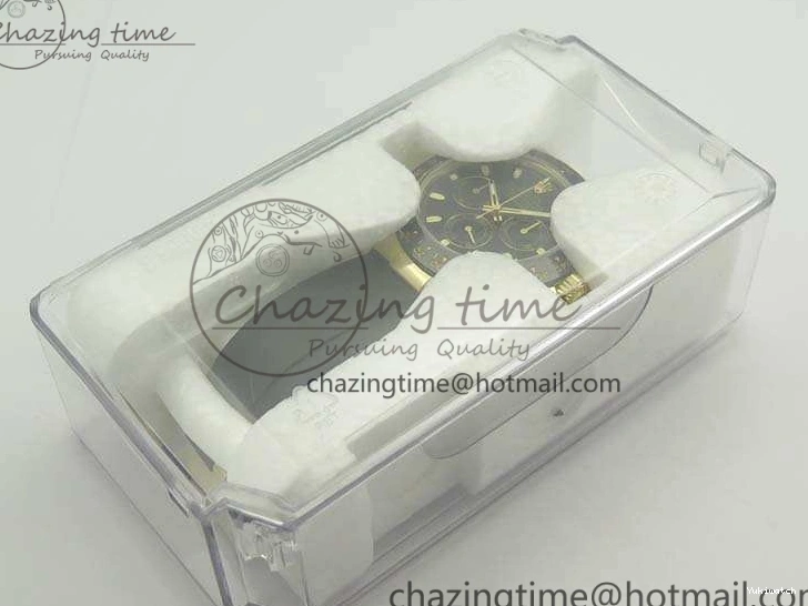 Daytona 1:1 Clone 116518 LN YG Dial Best Black ARF Rubber A4130 On Strap Super Edition 0303